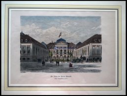 BERLIN: Das Palais Des Fürsten Bismark, Kolorierter Holzstich Um 1880 - Lithographien