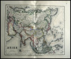 Generalkarte, Grenzkolorierter Stahlstich Aus Meyers Hand-Atlas, 1875 - Other & Unclassified