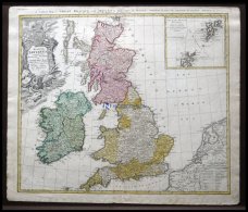Generalkarte Großbritannien, Schottland Und Irland Mit Extrakarte Der Shetland-und Orkneyinseln Und Wappen - Other & Unclassified