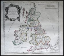 Großbritannien Und Irland, Britannicae Insulae, Grenzkolorierter Ku- St. Von Robert Du Vaugondy Aus Atlas Universe - Sonstige & Ohne Zuordnung