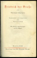 KLASSISCHE LITERATUR Thomas Carlple: Friedrich Der Große, Verlag Von Th. Knaur Nachf., Berlin W50, Leichte Gebrauc - Other & Unclassified