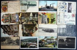 DEUTSCHLAND ETC. Deutschland, 36 Verschiedene Frankierte Ansichtskarten Von 1900-1920, Diverse Bessere, Meist Prachterha - Other & Unclassified