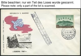 EUROPA UNION FDC BRIEF, 1961, Taube, Komplett Auf FDC`s, Einige Etwas Gelblich Sonst Pracht, Mi. 70.- - Sammlungen