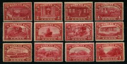 PAKETMARKEN Pa 1-12 *, Scott Q 1-12, 1912/3, Postbeförderung Und Wirtschaftsleben, Falzreste, 10 C. Falzhell Sonst - Parcel Post & Special Handling