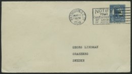 USA 312 BRIEF, Scott 648, 1928, 5 C. Hawaii Auf FDC Nach Schweden, Pracht - Oblitérés