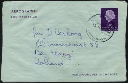 NIEDERLÄNDISCH-NEUGUINEA 1962, 35 C. Violett Ganzsachen-Aerogramm über Das Marine-Postkontor Biak Nach Holland - Netherlands New Guinea