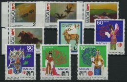 MACAU 663-66,67C,76-79 **, 1990/1, Tierkämpfe, Jahr Der Ziege, Chinesische Oper, Pracht - Sonstige & Ohne Zuordnung