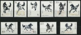 CHINA - VOLKSREPUBLIK 1399-1408 **, 1978, Pferde, Prachtsatz, Mi. 85.- - Sonstige & Ohne Zuordnung