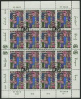 UNO - WIEN KB O, 1983-95, Gestempelte Sammlung Von 15 Verschiedenen Kleinbogensätzen, Pracht, Mi. 337.- - Other & Unclassified