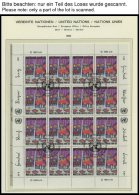 UNO - GENF KB O, 1983-89, 4 Verschiedene Kleinbogensätze: Mi.Nr. 117/8, 158/9, 165/6 Und 180/1 Mit Zentrischen Erst - Other & Unclassified