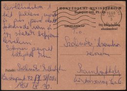 UNGARN 1968, Portofreie Feldpostkarte Eines In Der Tschechoslowakei Eingesetzten Ungarischen Soldaten, über Das Pos - Sonstige & Ohne Zuordnung