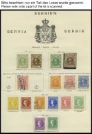 SERBIEN *, O, Alter Sammlungsteil Serbien Bis 1911, Mit Mi.Nr. 4 - 6 Gestempelt, 9/10A Und B * Etc., Fast Nur Prachterha - Serbia
