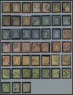 LOTS 13-19 O, Kleine Partie Von 45 Sogenannten Strubel, Incl. Mi.Nr. 18 Und 19, Unterschiedliche Erhaltung, Fundgrube, B - Collections