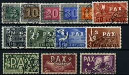 SCHWEIZ BUNDESPOST 447-59 O, 1945, PAX, Prachtsatz, Mi. 1000.- - Used Stamps