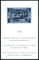 SCHWEIZ BUNDESPOST Bl. 11 **, 1945, Block Kriegsgeschädigte, Feinst (diagonaler Bug), Mi. 220.- - Used Stamps