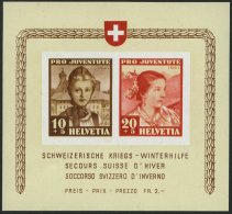 SCHWEIZ BUNDESPOST Bl. 6 **, 1941, Block Kriegs-Winterhilfe, Pracht, Mi. 140.- - Used Stamps