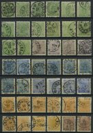 SAMMLUNGEN, LOTS 7-12 O, 1858, Reichswappen, Schöne Partie Von 63 Werten (u.a. 4x 9 Ö. Und 9x 50 Ö.), Dab - Collections