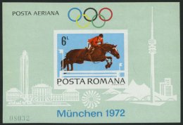 RUMÄNIEN Bl. 94 **, 1972, Block Olympische Spiele, Pracht, Mi. 110.- - Autres & Non Classés