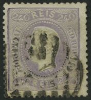 PORTUGAL 33 O, 1870, 240 R. Lila, Kleine Mängel, Feinst, Mi. 600.- - Autres & Non Classés