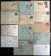 LOTS 1938-43, 13 Verschiedene Belege Aus Der Zeit Des Deutschen Reiches, Einige Seltene Stempel, Meist Pracht - Collections