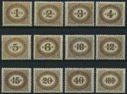 PORTOMARKEN P 22-33 **, 1900, Ziffer, Postfrisch, Prachtsatz, Mi. 230.- - Postage Due