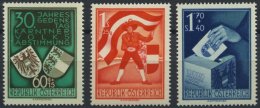 STERREICH 952-54 **, 1950, Volksabstimmung, Prachtsatz, Mi. 150.- - Used Stamps