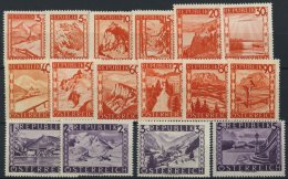 STERREICH 838-53 **, 1947, Landschaften, Prachtsatz, Mi. 100.- - Used Stamps