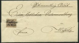 STERREICH 4X BRIEF, 1851, 6 Kr. Braun, Handpapier, Type Ib, L2 TREBITSCH, Pachtbrief - Autres & Non Classés
