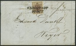 STERREICH 4X BRIEF, 1851, 6 Kr. Braun, Handpapier, Type I, L2 W. NEUSTADT, Prachtbrief Nach Weyer - Sonstige & Ohne Zuordnung