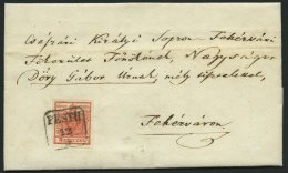 STERREICH 3X BRIEF, 1850, 3 Kr. Rot, Handpapier, Type Ib, Mit Ungarischem R3 PESTH Auf Prachtbrief - Other & Unclassified