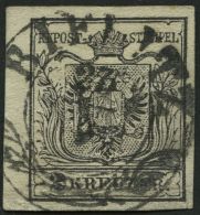 STERREICH 2Ya O, 1854, 2 Kr. Schwarz, Maschinenpapier, Type IIIb, K1 BIELITZ, Leichte Bugspur Sonst Pracht, Fotobefund D - Other & Unclassified