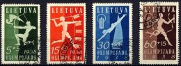 LITAUEN 417-20 O, 1938, Nationale Sportspiele, üblich Gezähnter Prachtsatz, Mi. 60.- - Litauen