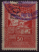 Yugoslavia / Serbia - Orthodox Church Administrative Stamp - Revenue, Tax Stamp - 50 Din - Used - Perfin - Service