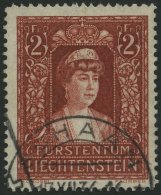 LIECHTENSTEIN 140 O, 1935, 2 Fr. Fürstin Elsa, Pracht, Mi. 280.- - Other & Unclassified