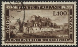 ITALIEN 773 O, 1949, 100 L. Republica Romana, Pracht, Mi. 130.- - Italien