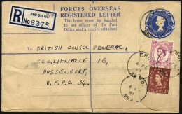 BRITISCHE MILITÄRPOST U.a. 321 BRIEF, 1961, 2 P. Hellbraun Mit K1 F.P.O./978 Und Zusatzfrankatur Auf Militärpo - Gebraucht