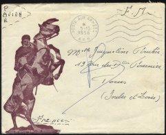 FRANKREICH FELDPOST 1956, K1 POSTE AUX ARMEES/A.F.N. Auf Feldpostbrief F.M. Nach Frankreich, Pracht - Other & Unclassified