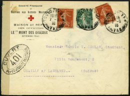 FRANKREICH FELDPOST 1915, Vordruckbrief Des Französischen Roten Kreuzes Aus Dem Hospital Der Sociètè - Briefe U. Dokumente