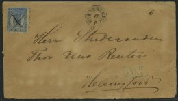 FINNLAND 8B BRIEF, 1875, 20 P. Blau Mit Federkreuz Auf Brief Nach Helsingfors, Seltener Nebenstempel KYMMENE Mit Handsch - Sonstige & Ohne Zuordnung
