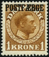 POSTFÄHREMARKEN Pf 4 *, 1919, 1 Kr. Hellbraun, Falzrest, Pracht - Autres & Non Classés