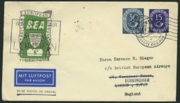 GANZSACHEN PU 5/2 BRIEF, 1952, Privat-Ganzsachenumschlag 30 + 15 Pf. Posthorn, Gebraucht, Pracht - Sammlungen
