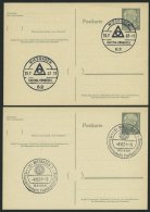 GANZSACHEN P 36 BRIEF, 1961, 8 Pf. Heuss Mit Postfachnummer Statt Postschließfachnummer, 2 Leer Gestempelte Karten - Sammlungen