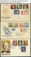 LOTS 1954-59, Partie Von 58 Verschiedenen FDC, Fast Nur Prachterhaltung, Mi. 1460.- - Used Stamps