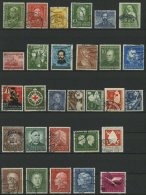 LOTS O, 1949-55, Gestempelte Partie Von 38 Verschiedenen Mittleren Werten, Saubere Bedarfserhaltung/feinst, Mi. 400.- - Used Stamps