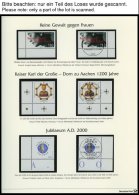 JAHRGÄNGE 2087-Bl. 57 O,** , 2000/01, 2 Komplette Gestempelte Jahrgänge, Ohne SK-Marken (2000 Auch **), Jeweil - Andere & Zonder Classificatie