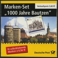 ZUSAMMENDRUCKE MH 48I **, 2002, Markenheftchen 100 Jahre Bautzen Mit Abart Ein Punkt Im Vorderen Turm, Pracht, Mi. 65.- - Zusammendrucke