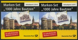 MARKENHEFTCHEN MH 48a,b **, 2002, Markenheftchen 100 Jahre Bautzen, Beide Typen, Pracht, Mi. 60.- - Sonstige & Ohne Zuordnung