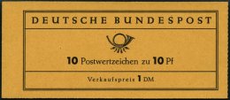 ZUSAMMENDRUCKE MH 6b **, 1960, Markenheftchen Heuss Lumogen, Erstauflage, Mit Roter Bogenlaufnummer, Pracht, Fotoattest - Used Stamps