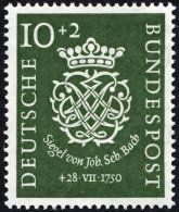 BUNDESREPUBLIK 121 **, 1950, 10 Pf. Bach, Pracht, Mi. 60.- - Gebraucht