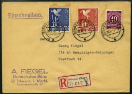 AMERIK. U. BRITISCHE ZONE 961/2a BRIEF, 26.6.1948, 3 Und 5 M. Mit 40 Pf. Zusatzfrankatur Auf Portogerechtem Zehnfachfran - Sonstige & Ohne Zuordnung